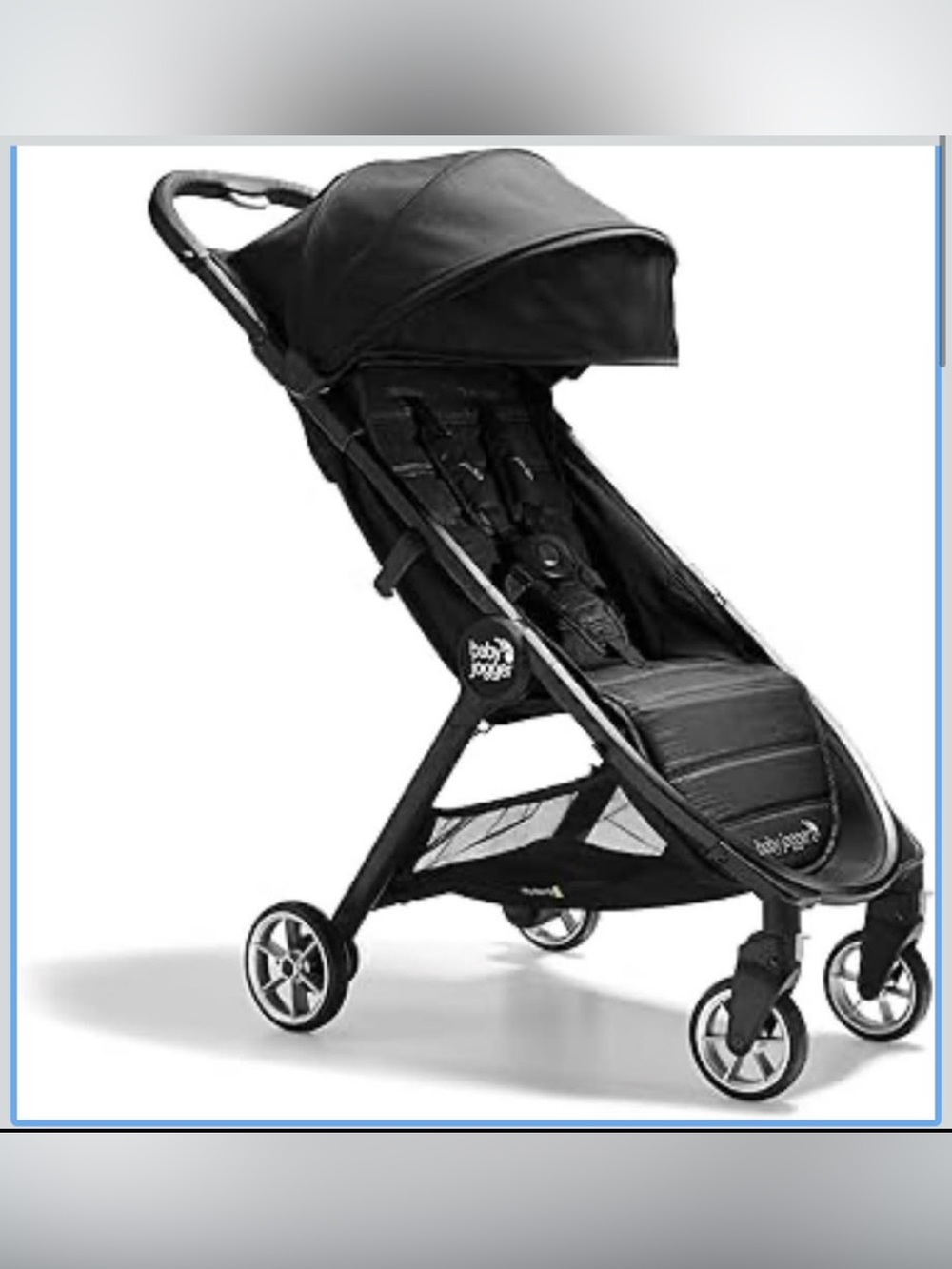 NEW Baby Jogger City Tour 2 Carry-On, Travel Stroller, Lightweight, Pitch Black